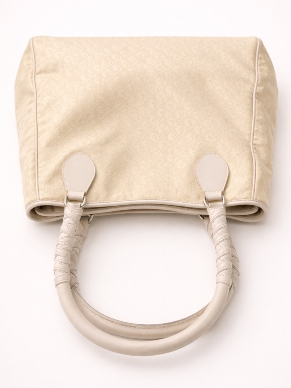 Christian Dior Diorissimo Trotter Canvas Tote Bag Cream Charm - Picture 6 of 12